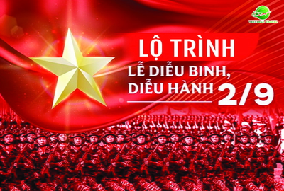 Lộ trình diễu binh, diễu hành dịp Quốc khánh 2/9