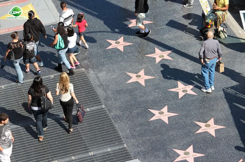 Hollywood Walk of Fame trong tour đông tây Mỹ