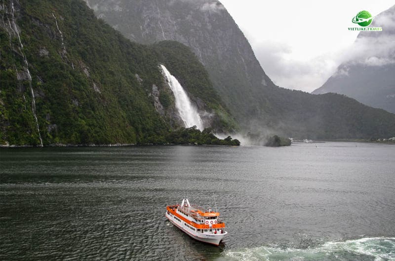 Ngồi du thuyền ngắm vịnh Milford Sound