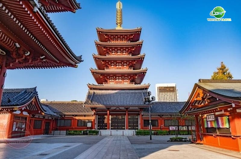 Chùa Chùa Asakusa Kannon trong tour Nhật Bản