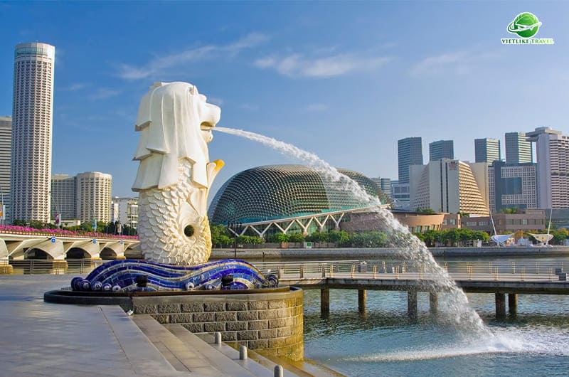 Merlion Park – Công viên Sư Tử Biển - Biểu tượng của du lịch Singapore