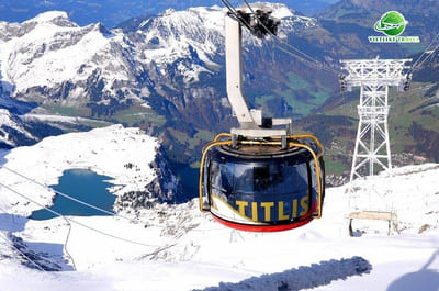 Tuyến cáp treo lên núi Titlis với góc xoay 360 độ ngắm toàn cảnh